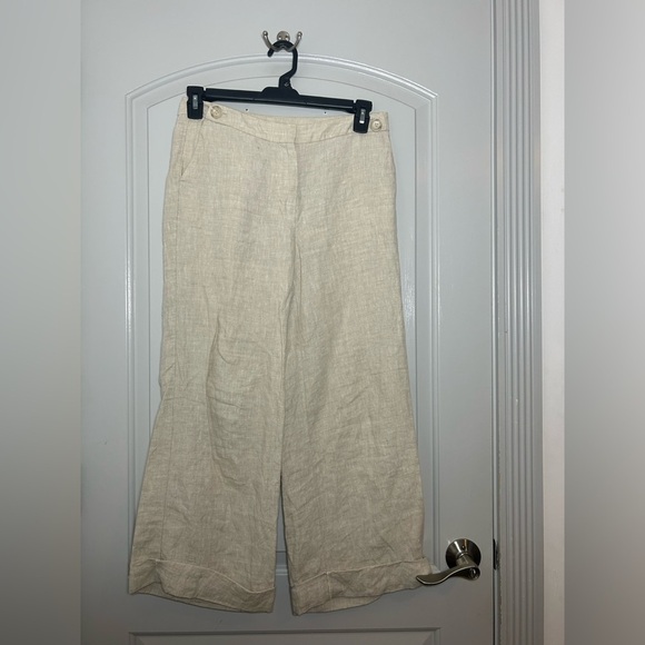 Boden Myra Wide Leg High Rise 100% Linen Pants T0109 UK 10R US 6R - Picture 3 of 11